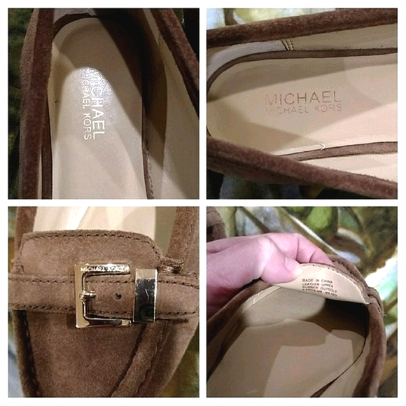 MICHAEL MICHAEL KORS Classic Buckle Suede Signature Flats Size 6.5-RARE - Picture 6 of 8
